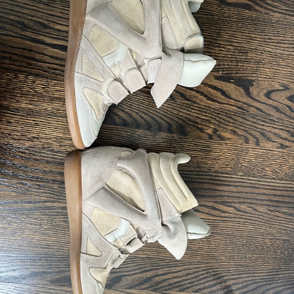 Isabel Marant Cream Bekket Sneakers - Picture 5 of 5